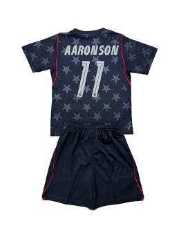 Billige Fotballdrakt Forente stater Brenden Aaronson #11 Replika Bortedraktsett Barn VM 2026 Kortermet (med bukser)